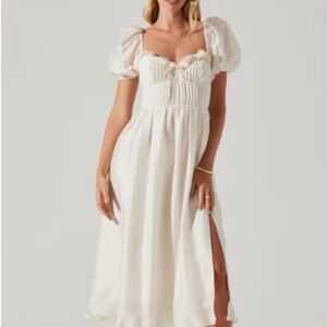 ASTR Lunaria Pleated Bustier Midi Dress